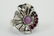 14K WHITE GOLD RUBY DIAMOND & STAR SAPPHIRE RING - 8