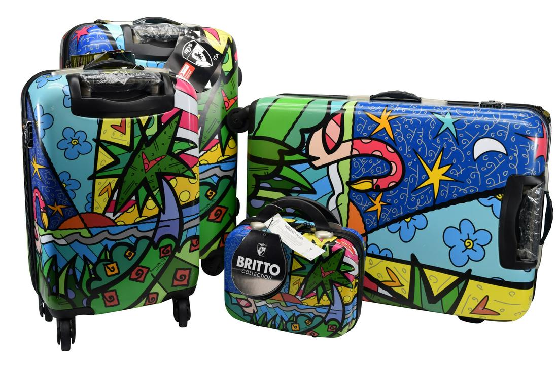 romero britto suitcase