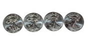 SET OF 4-2012 U.S. SILVER DOLLARS