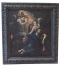 18TH C RELIGIOUS "JESUS' AGONY..GETHSEMAN" OIL PAINTING