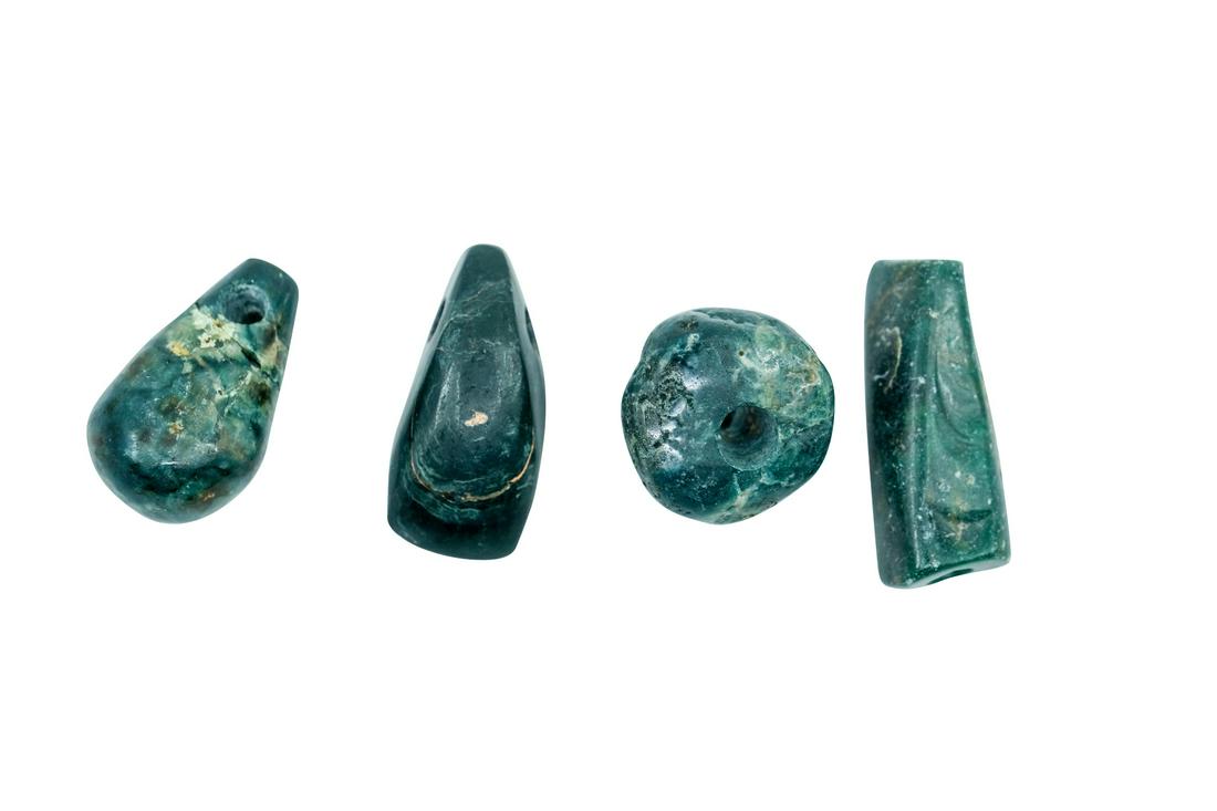 PRE-COLUMBIAN JADE PENDANT AND BEAD COLLECTION (1 of 4)