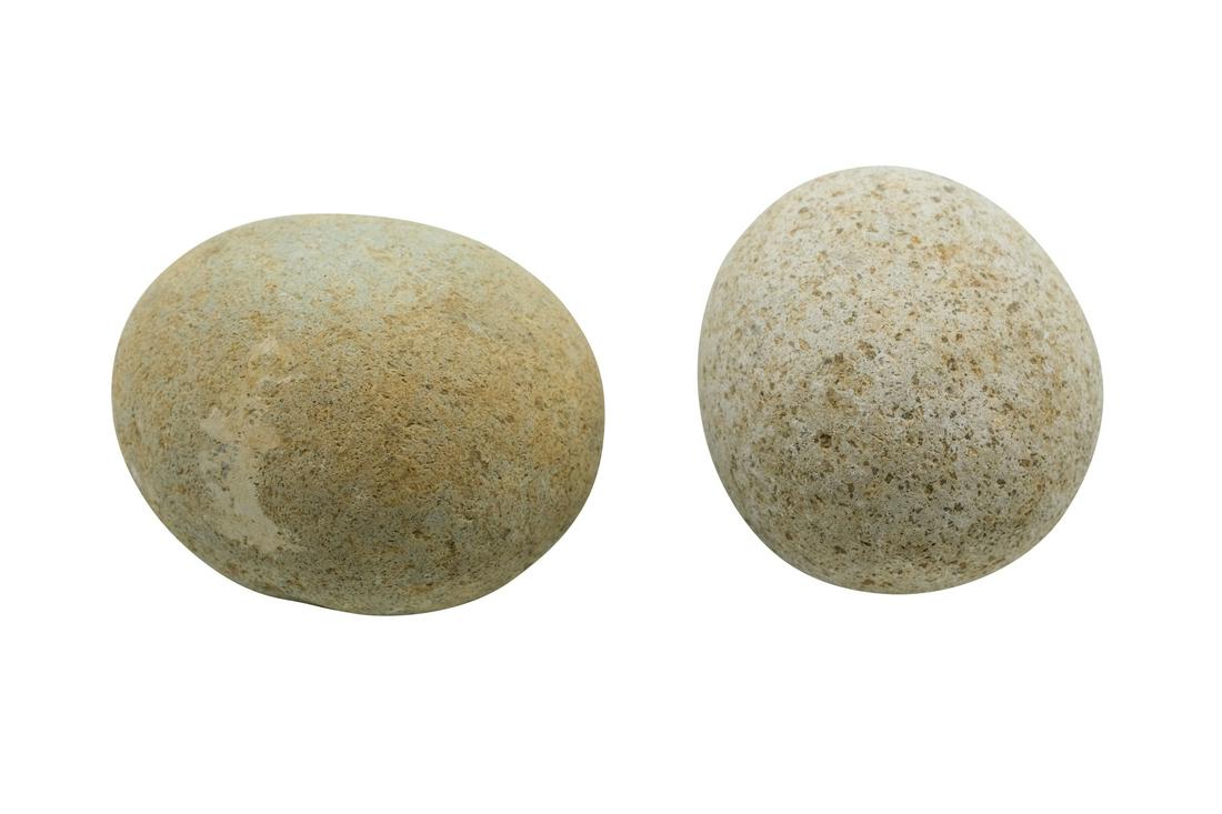 PRE-COLUMBIAN COSTA RICAN ROUND SPHERES, PAIR (1 of 3)