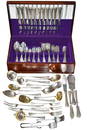 140PCS AUSTRO-HUNGARIAN .800 SILVER FLATWARE