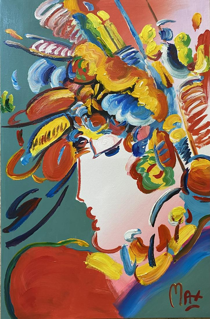 PETER MAX "BLUSHING BEAUTY" ACRYLIC ON CANVAS PAINTING (1 of 3)