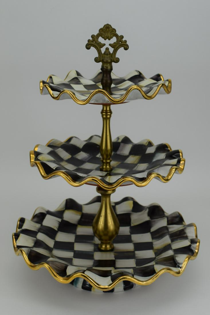MACKENZIE-CHILDS COURTLY CHECK 3-TIER SWEET STAND (1 of 14)