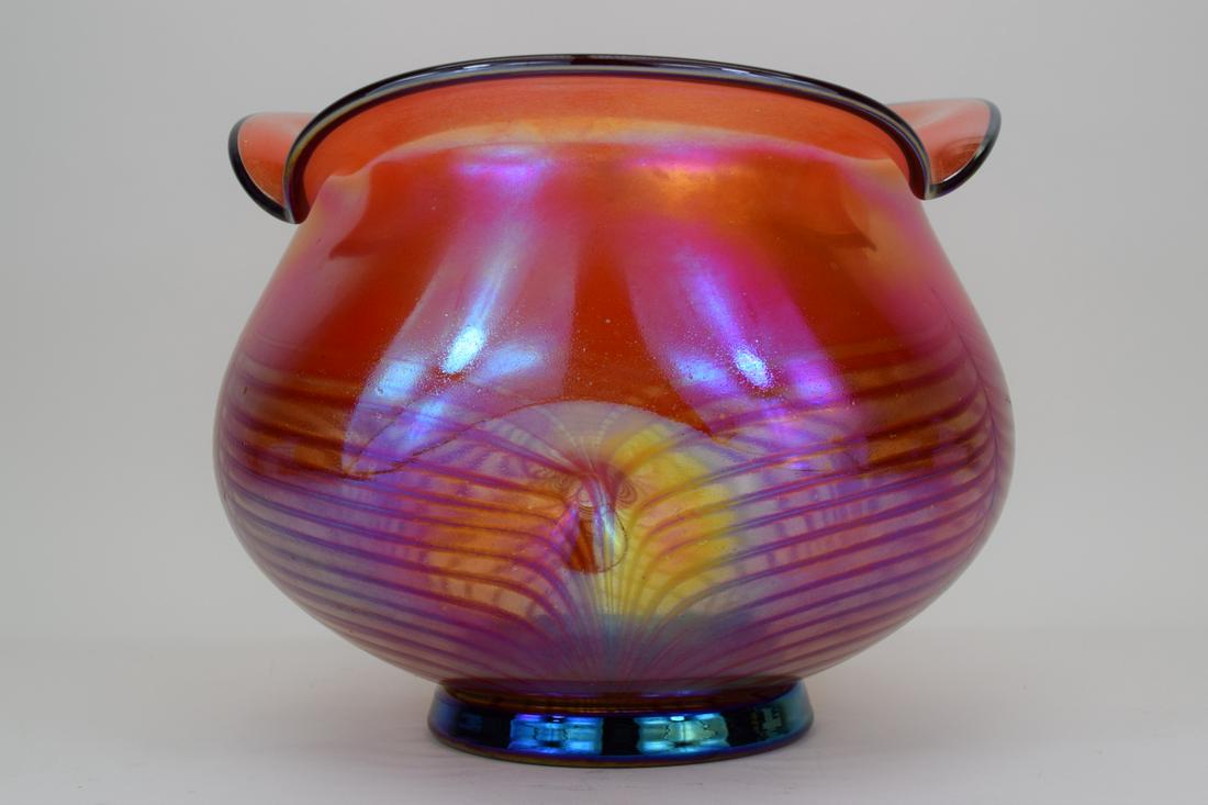 IGOR MULLER CZECH RED FUSION ART GLASS VASE 4 (1 of 16)
