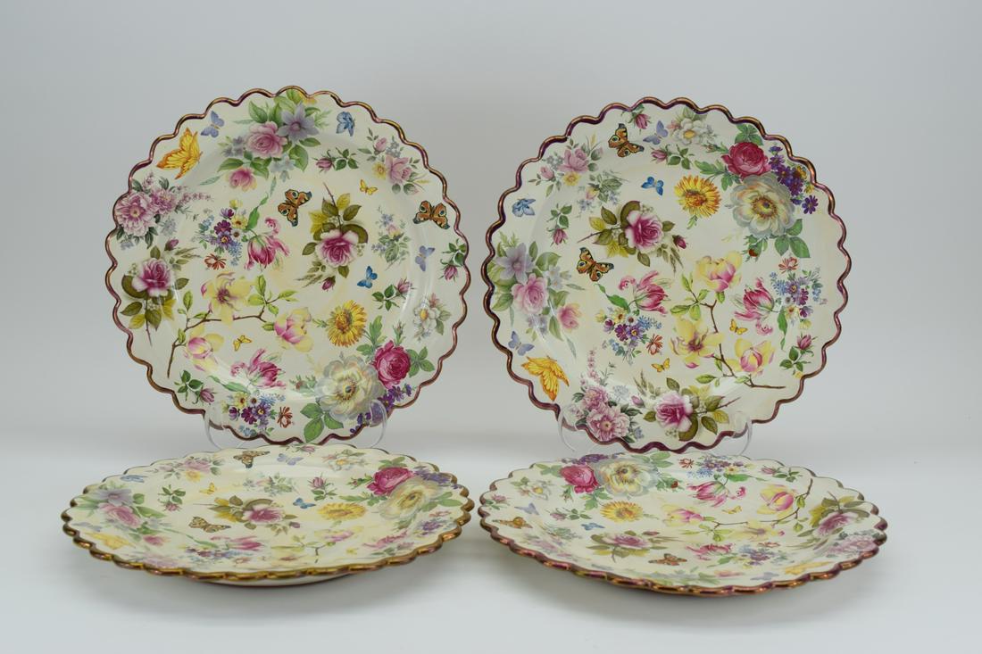 4 PCS. MACKENZIE-CHILDS CHELSEA LUSTER PLATES (1 of 13)