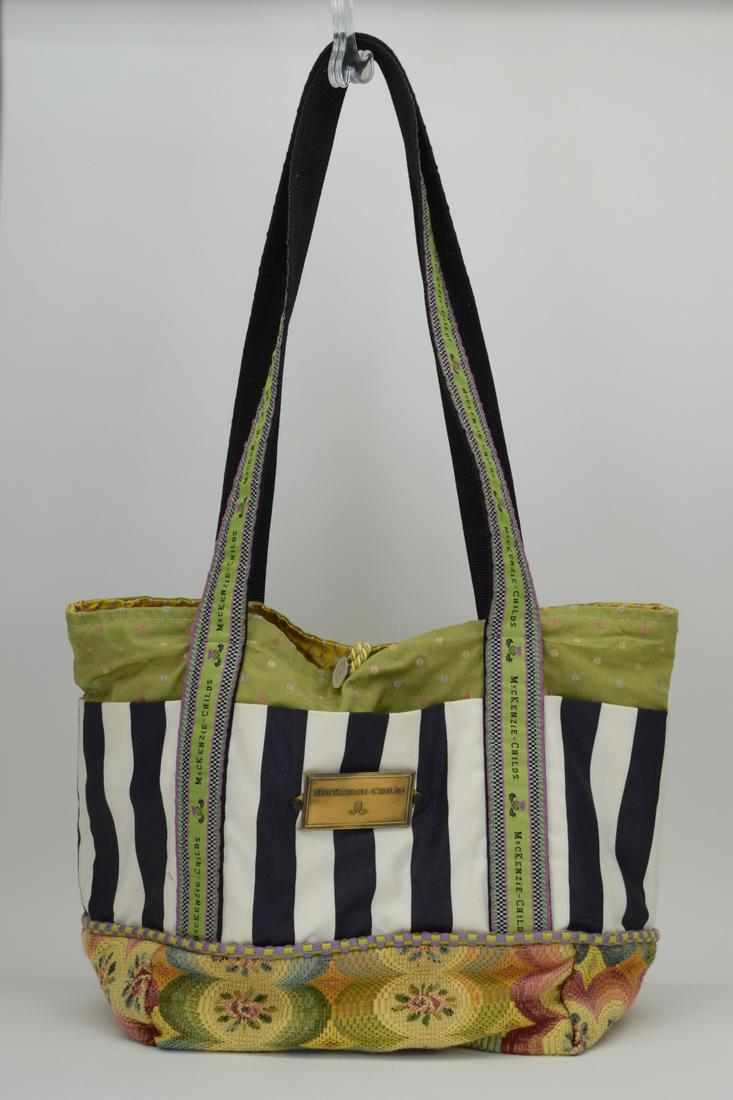 RARE VINTAGE MACKENZIE-CHILDS FABRIC HANDBAG TOTE (1 of 16)