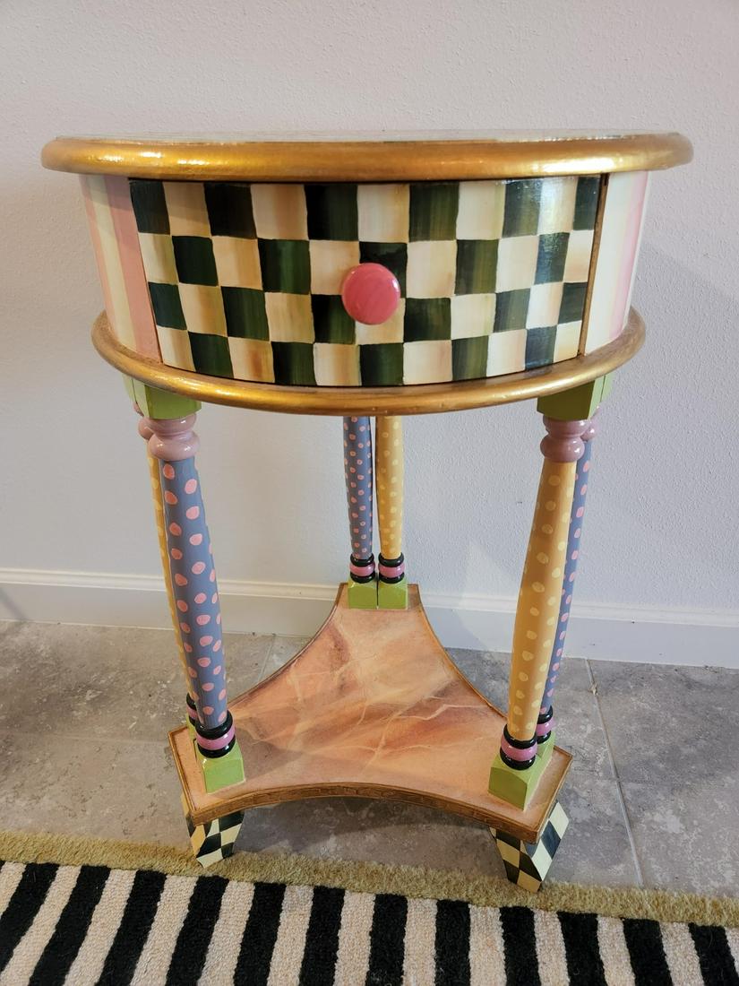 MACKENZIE-CHILDS STYLE ANNA DAVIS TRIPOD END TABLE (1 of 13)