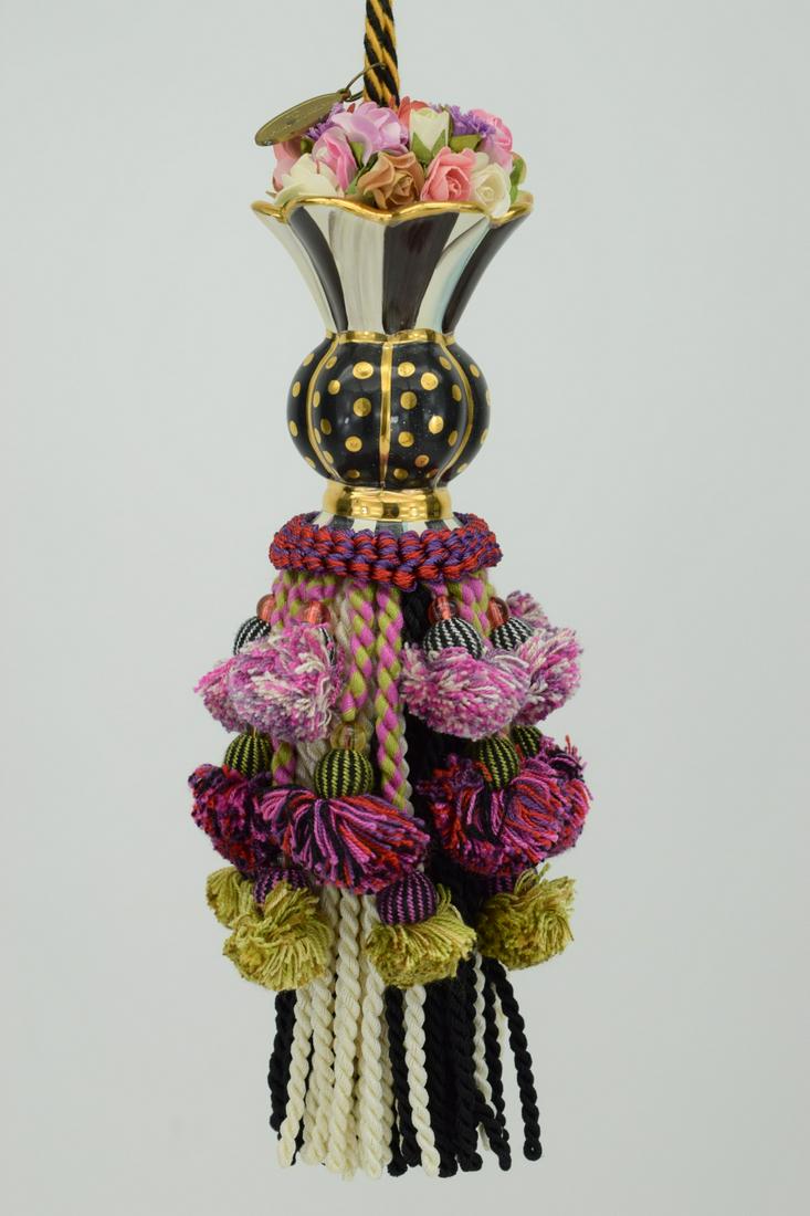MACKENZIE-CHILDS CERAMIC FLOWER BOTANICA TASSEL (1 of 14)
