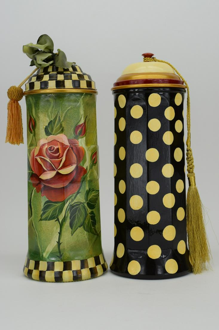 2 MACKENZIE-CHILDS STYLE STRAW DISPENSERS (1 of 13)