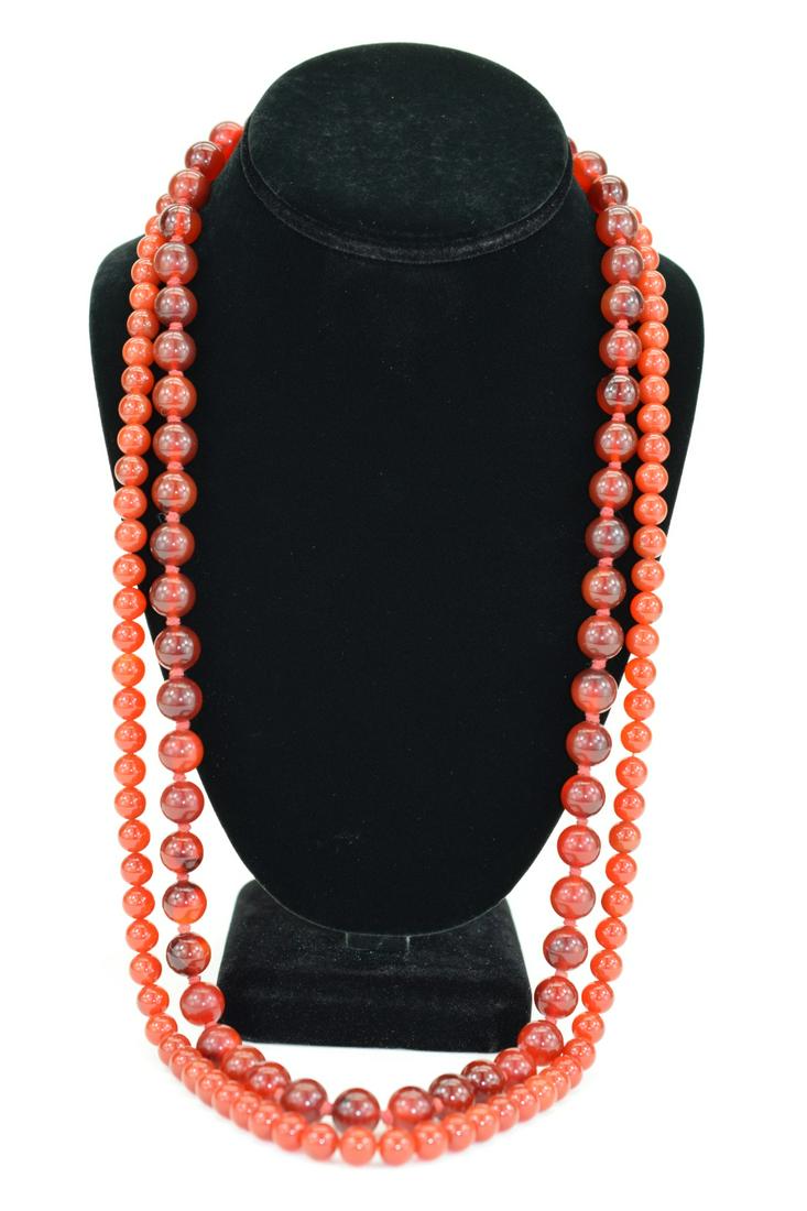 2 PCS. BEADED CARNELIAN NECKLACE 1 (1 of 20)