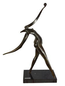 ISAAC KAHN "EURYTHMICS" NUDE BRONZE SCULPTURE