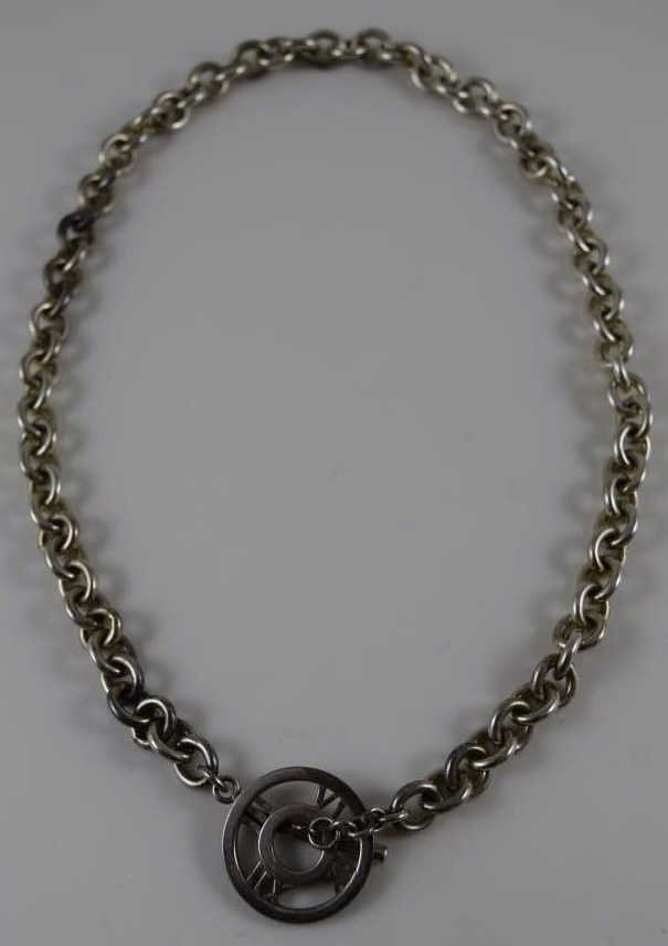 TIFFANY & CO ATLAS STERLING SILVER TOGGLE NECKLACE (1 of 10)