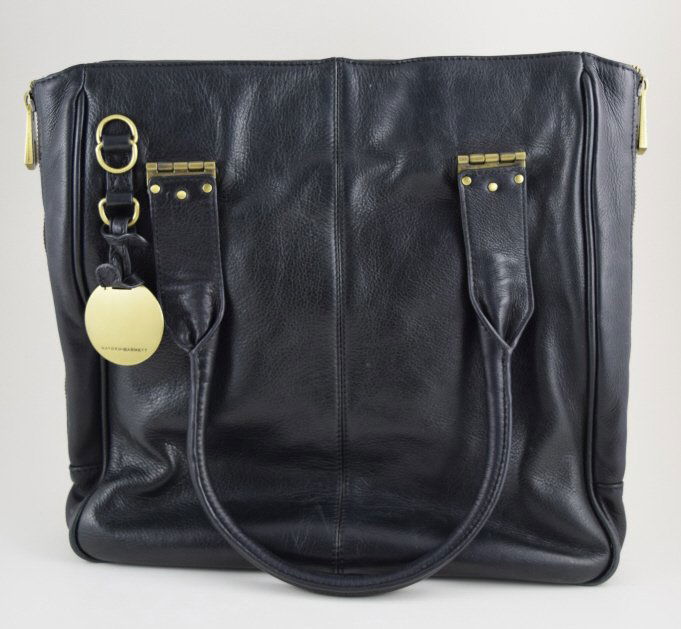 HAYDEN HARNETT BLACK LEATHER TOTE HANDBAG PURSE (1 of 10)