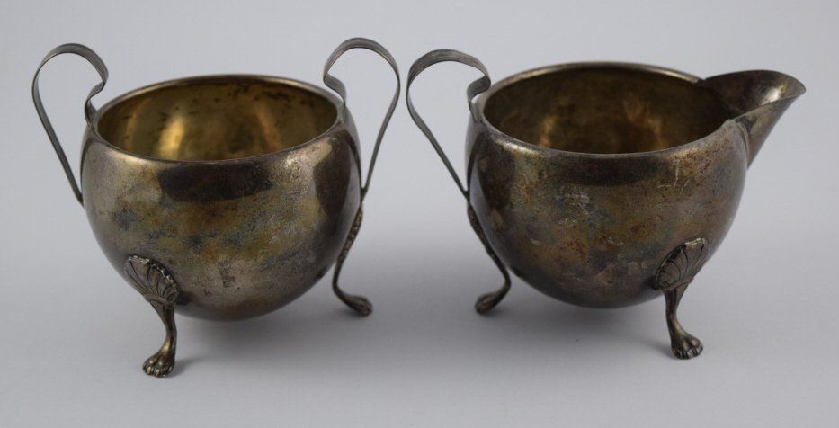 ELGIN SILVER SMITH CO. STERLING SUGAR & CREAMER (1 of 10)