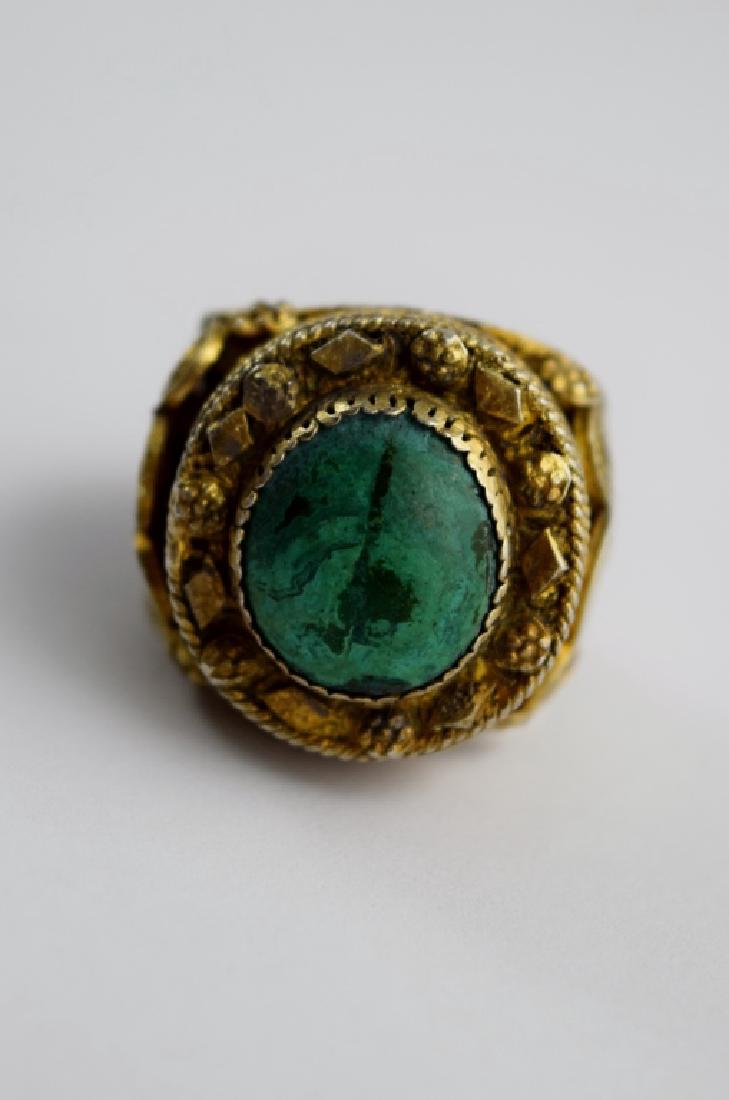 JUDAICA EILAT KING SOLOMON STONE SILVER RING (1 of 11)