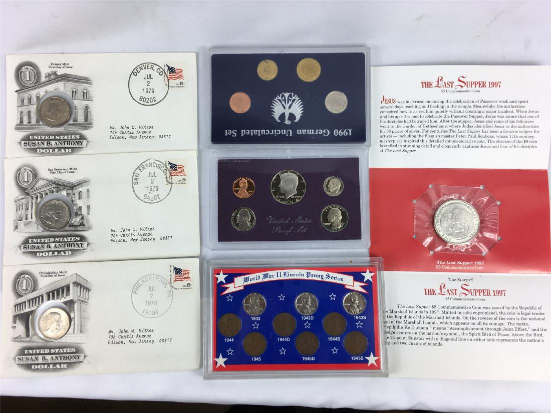 THREE BOXES US COINS FIRST DAY COVER (1 of 4)