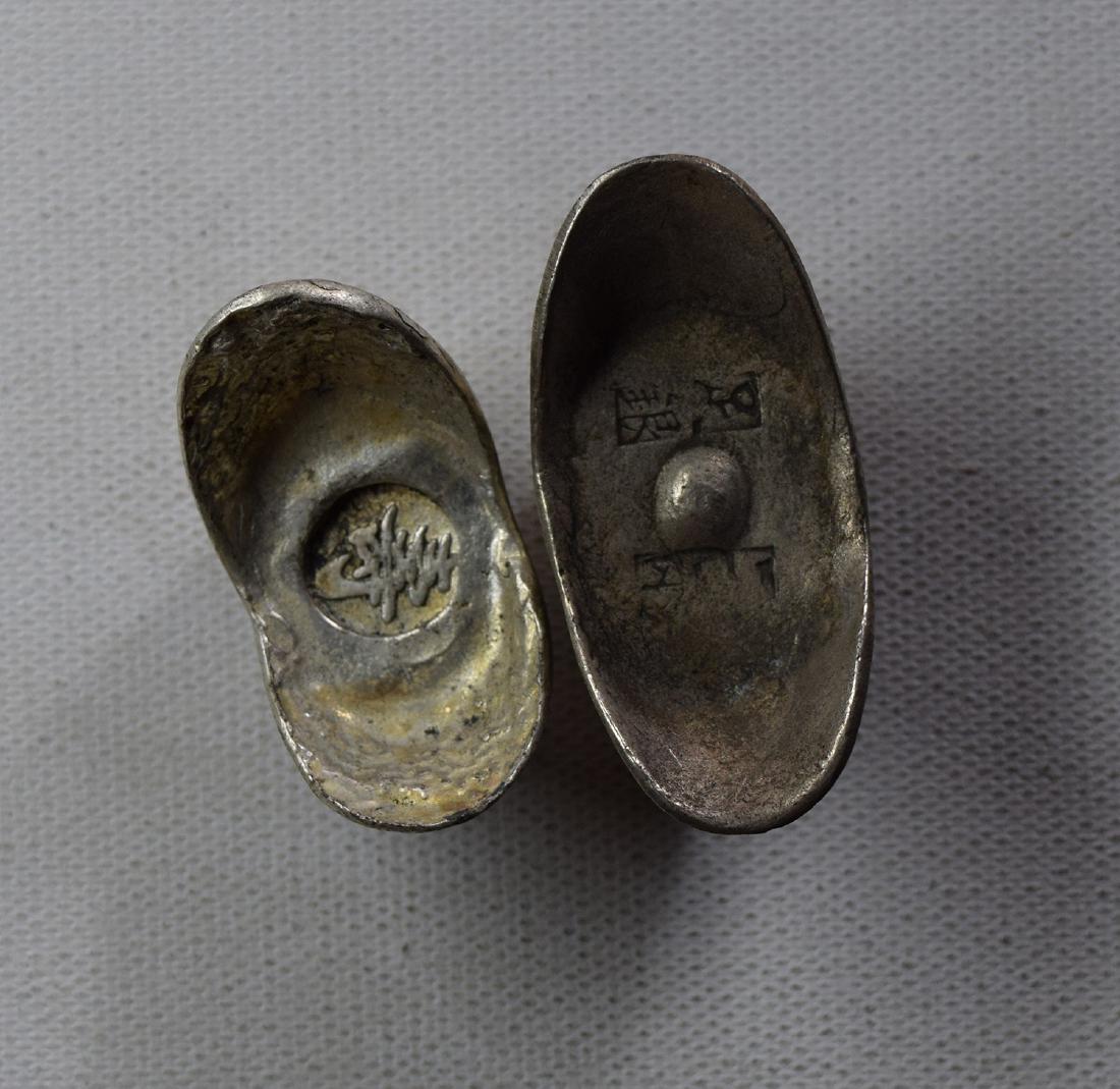 TWO CHINESE SILVER INGOTS (1 of 4)