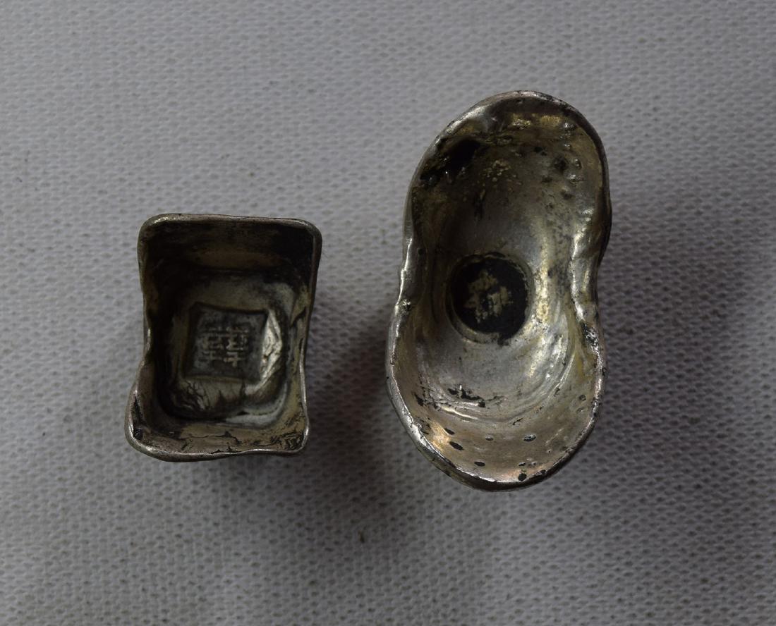TWO CHINESE SILVER INGOTS (1 of 4)