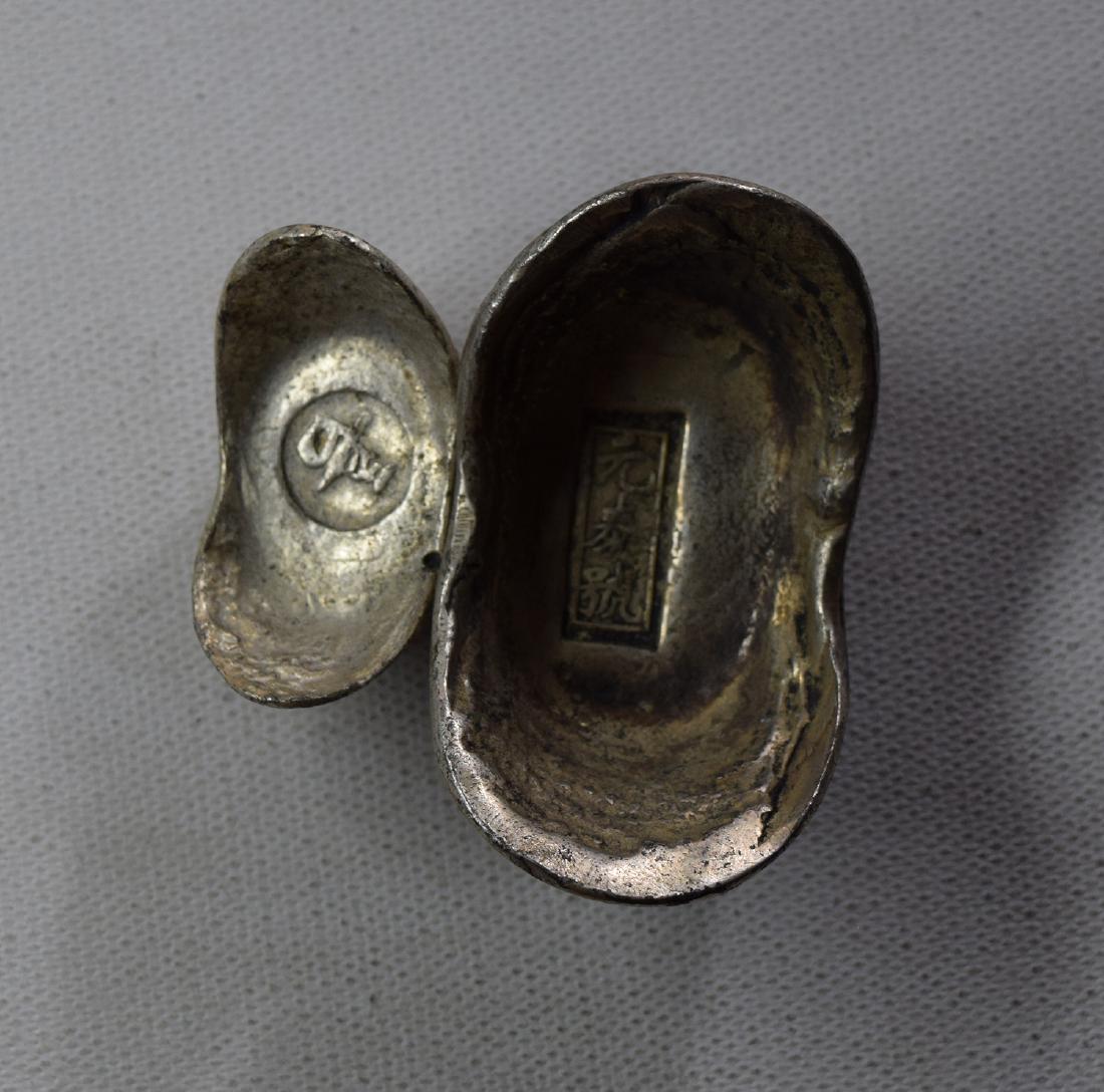 TWO CHINESE SILVER INGOTS (1 of 4)