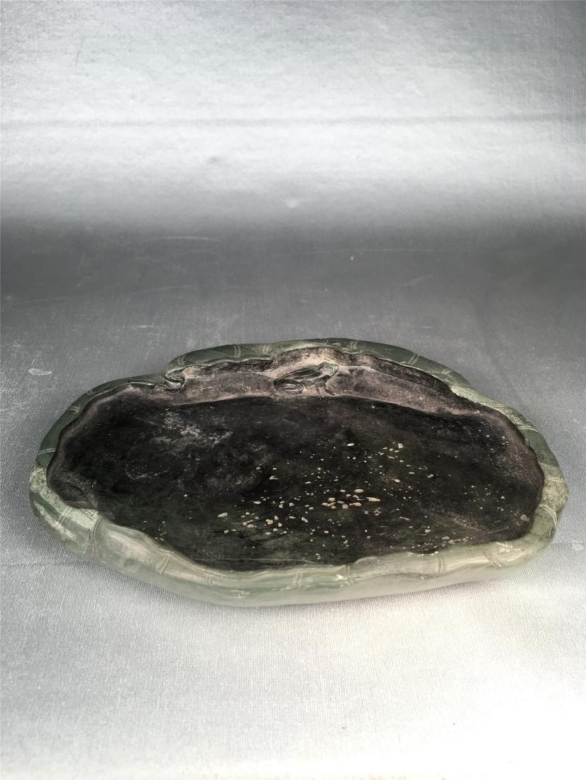 CHINESE STONE CARVED INKSTONED: CHINESE STONE CARVED INKSTONED. L. 18 cm. W. 13 cm. Domestic shipping $20 and oversea $40. Combined shipping available. We accept pre-sale offer, phone bidding and post sale offer. For buyers from Chi