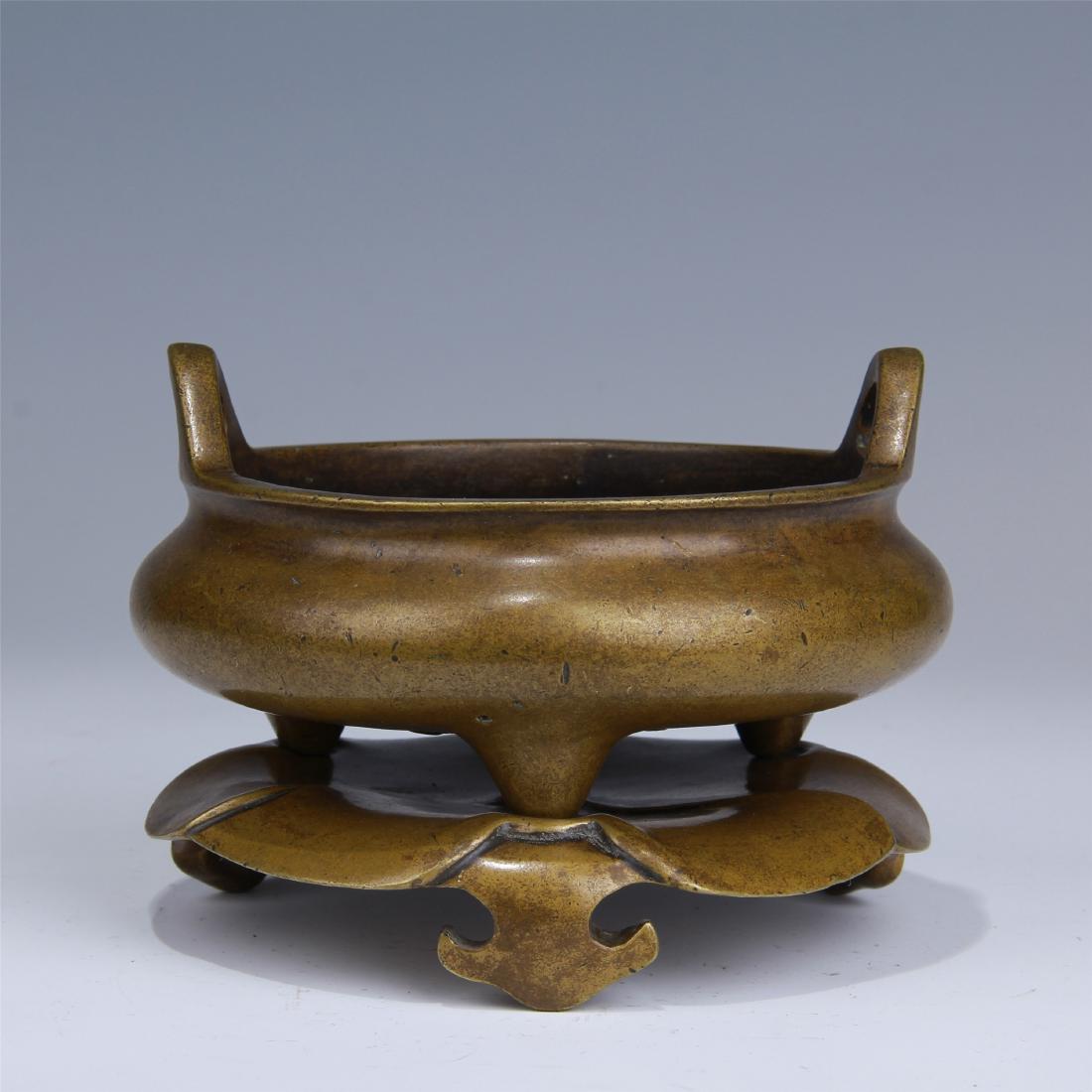 CHINESE COPPER CENSER WITH BASE (1 of 10)