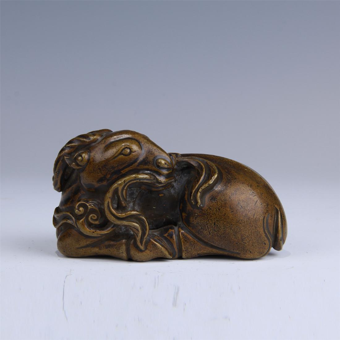 CHINESE COPPER COUGHING REM PAPER WEIGHT (1 of 10)