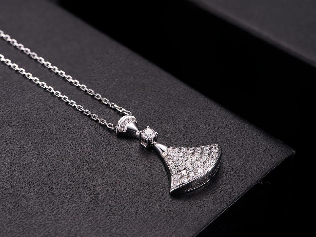 BVLGARI DAVIS' DREAM 18K WHITE GOLD DIAMOND NECKLACE (1 of 2)
