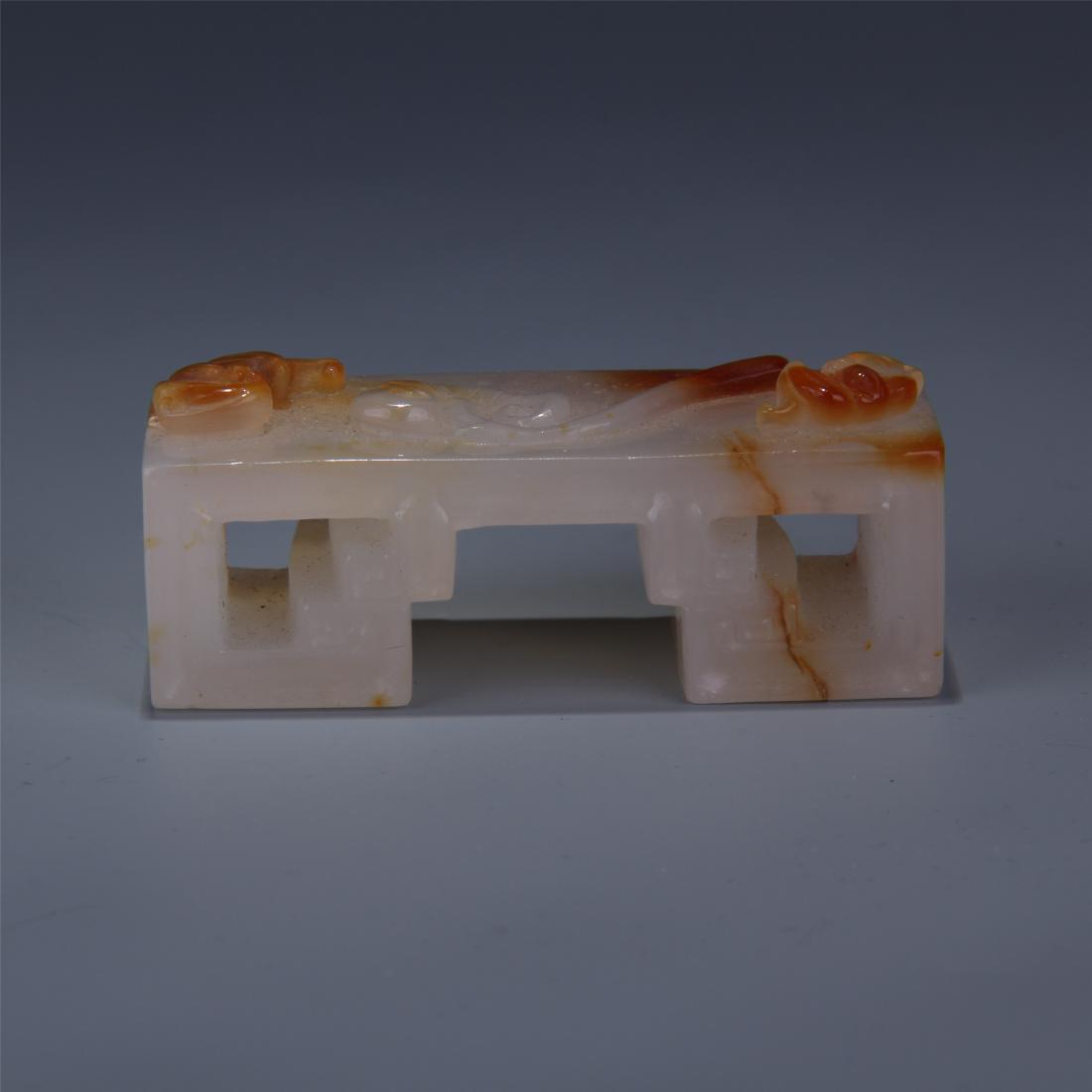 CHINESE AGATE INK CAKE STAND (1 of 5)