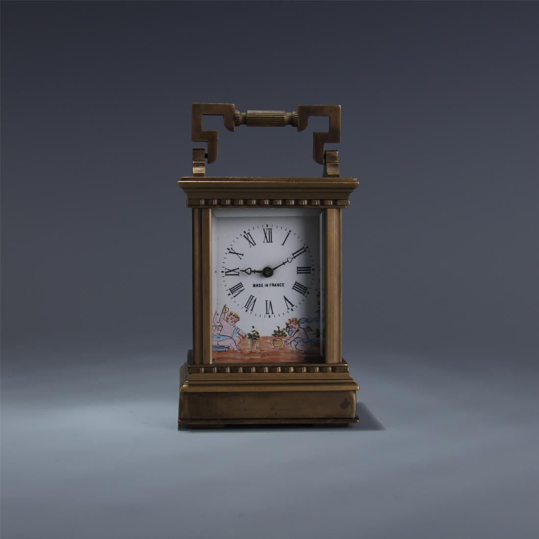 EUROPEAN BRONZE DOUBLE DIAL CLOCK (1 of 8)