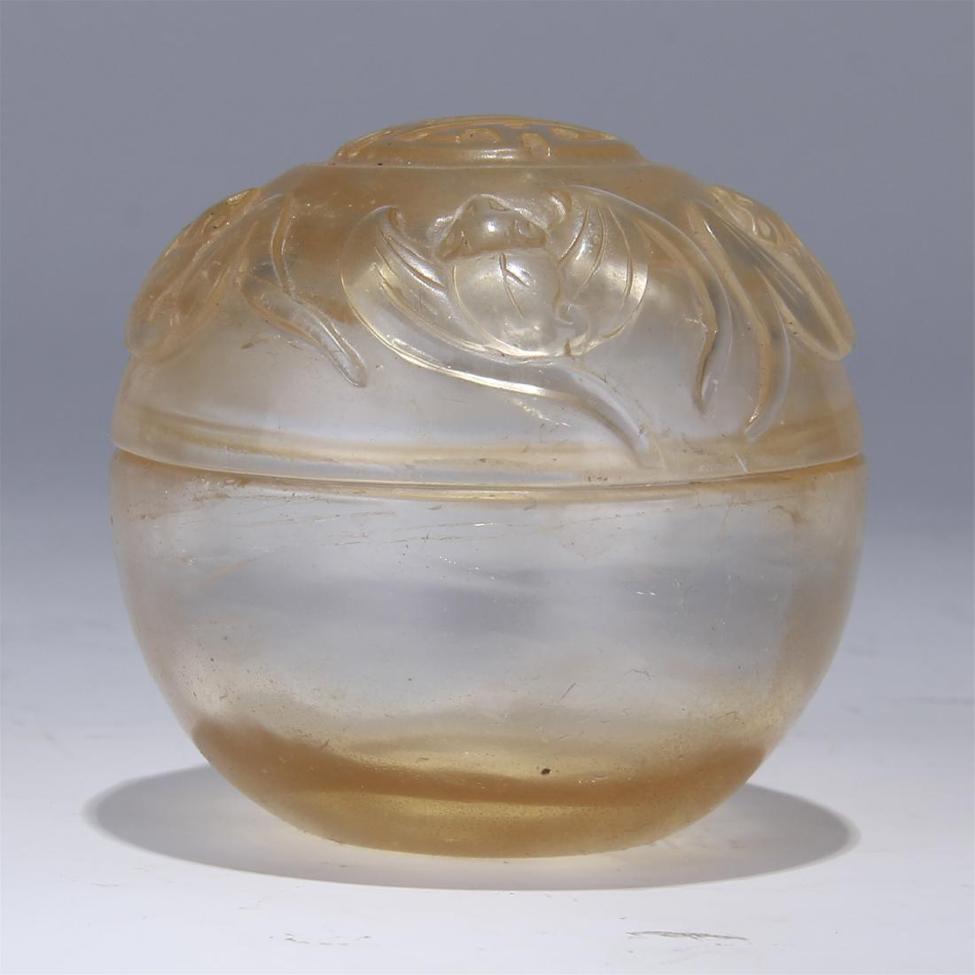 CHINESE ROCK CRYSTAL ROUND BOX (1 of 5)