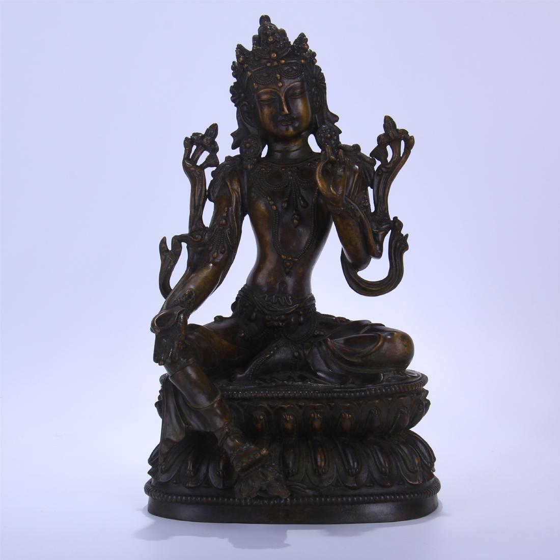 TIBETAN BRONZE SEATED TARA (1 of 9)