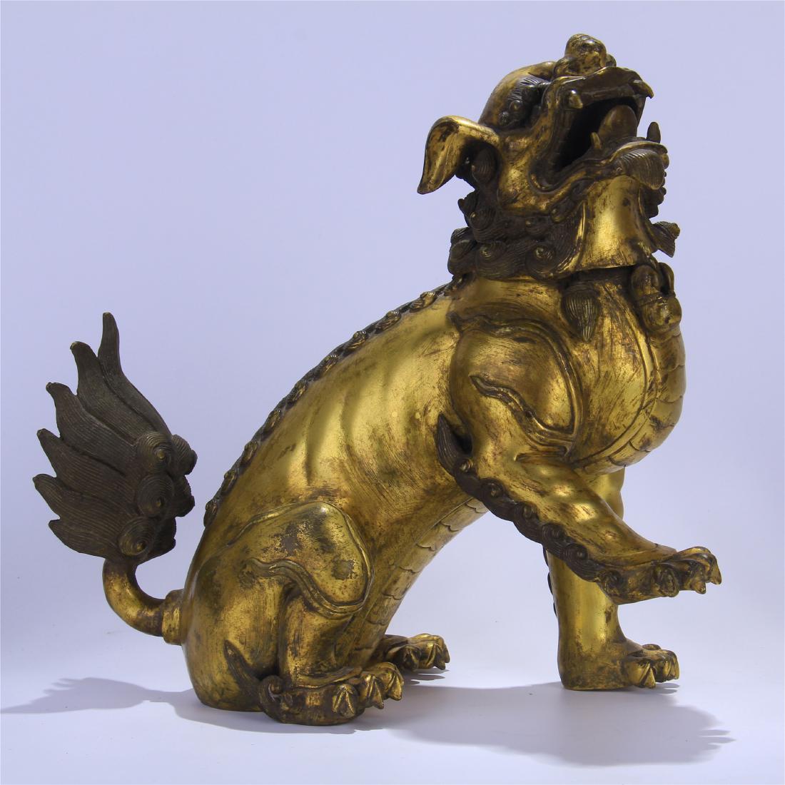 CHINESE GILT BRONZE FO DOG (1 of 10)