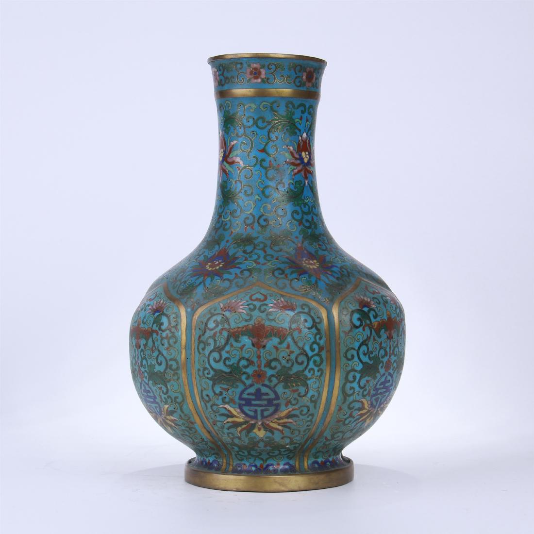CHINESE CLOISONNE FLOWER VASE (1 of 9)
