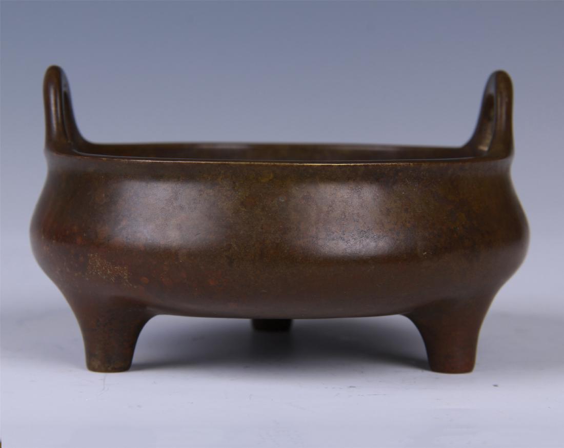 CHINESE BRONZE ROUND CENSER (1 of 9)