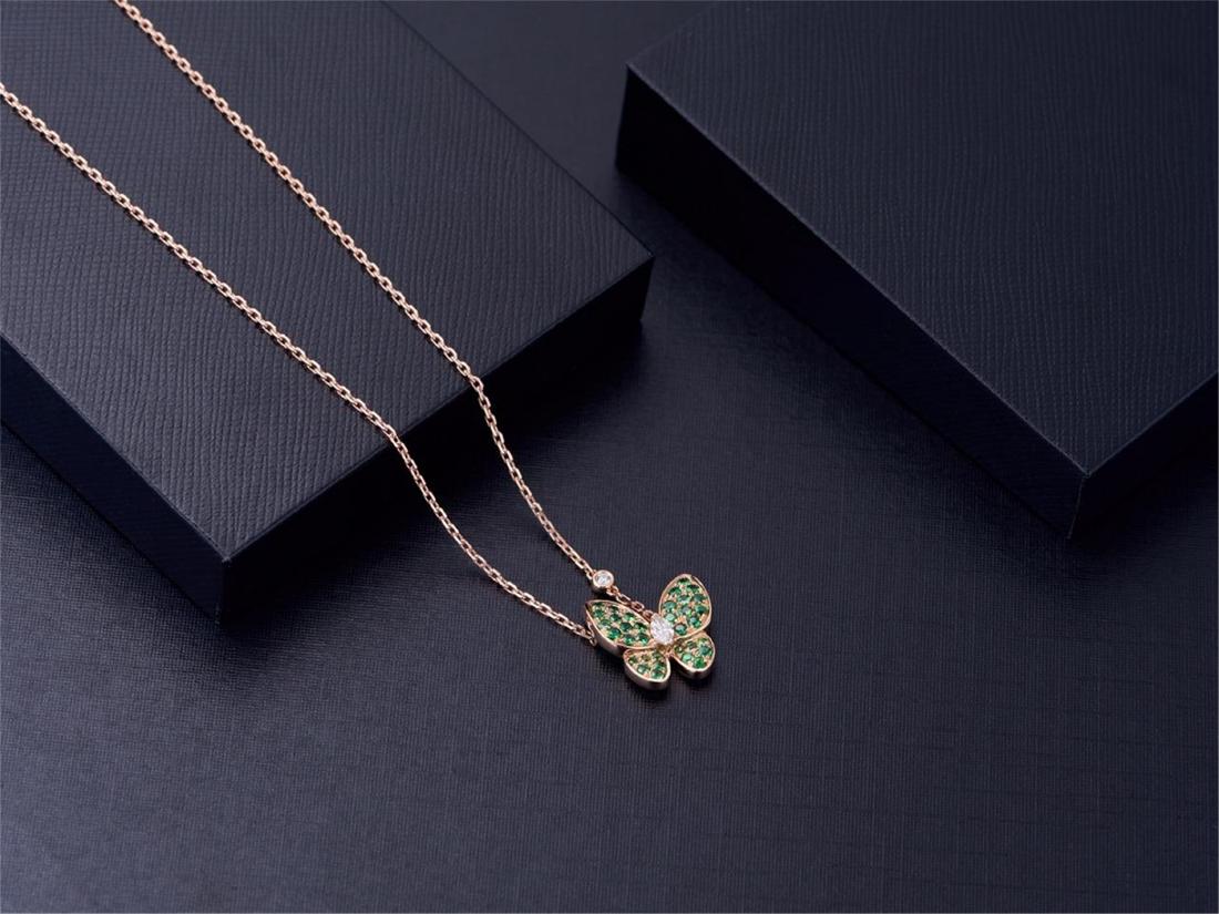 VCA BUTTERFLY 18K ROSE GOLD NECKLACE (1 of 4)