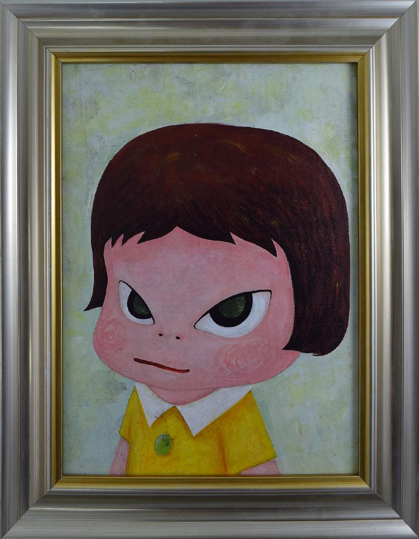 ASIAN OIL PAINTING OF GIRL (1 of 3)