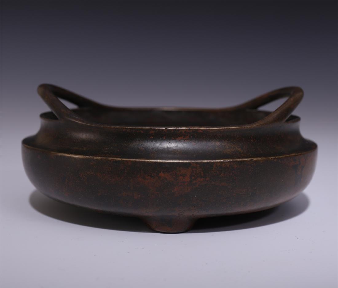 CHINESE BRONZE ROUND CENSER (1 of 8)