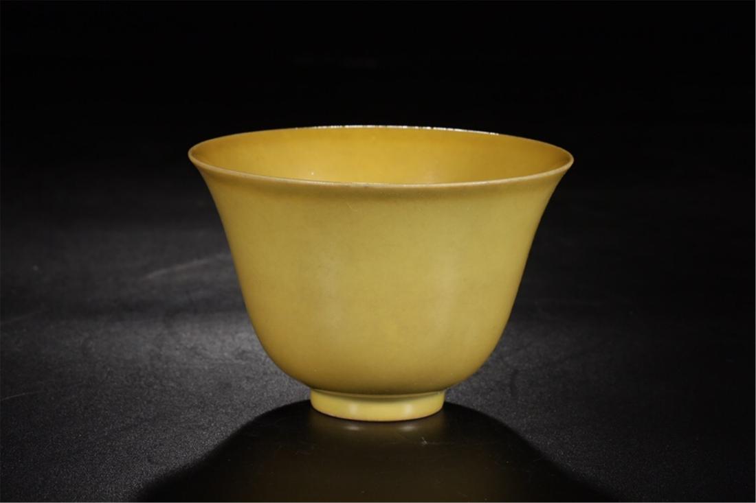 CHINESE PORCELAIN YELLOW GLAZE CUP MING DYNASTY Jun 15, 2019