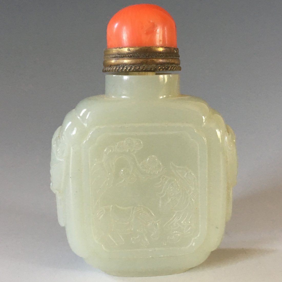 CHINESE JADE POEM SNUFF BOTTLE (1 of 9)