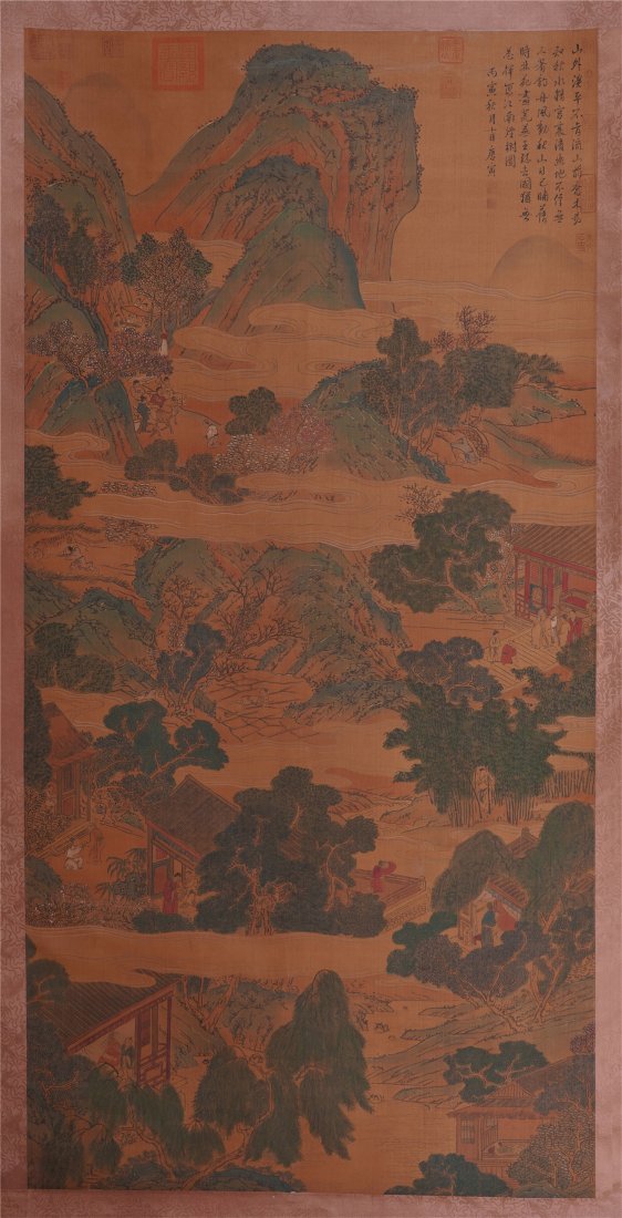 CHINESE SCROLL PAINTING OF MOUNTAIN VIEWS (1 of 9)