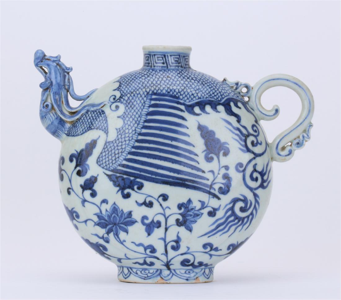 CHINESE PORCELAIN OF BLUE AND WHITE PHOENIX KETTLE (1 of 17)