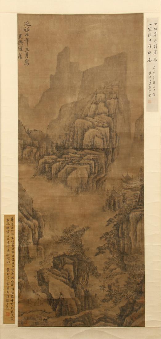 CHINESE SCROLL PAINTING OF MOUNTAIN VIEWS (1 of 13)