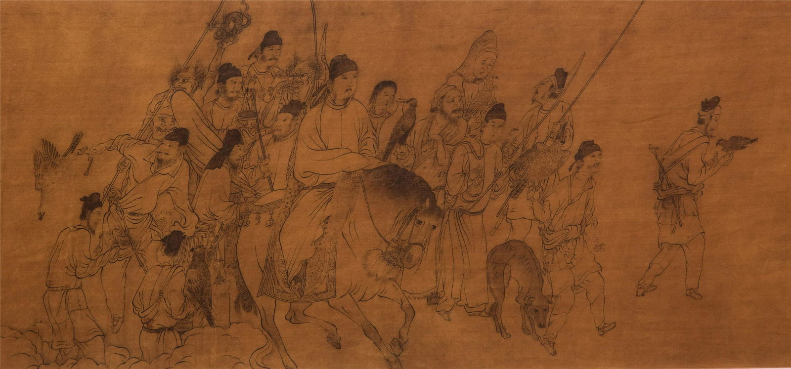 CHINESE SILK TAPESTRY PAINTING OF MEN PRIDE (1 of 9)
