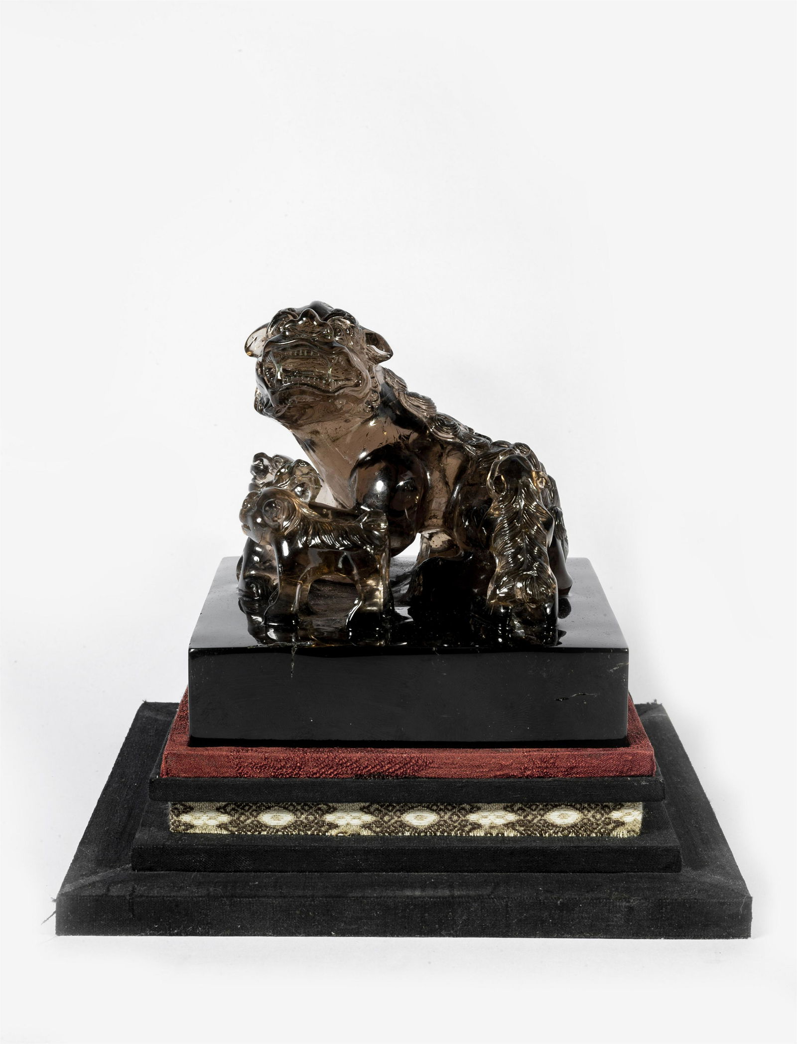 CHINESE PINK ROCK CRYSTAL BEAST SEAL (1 of 5)