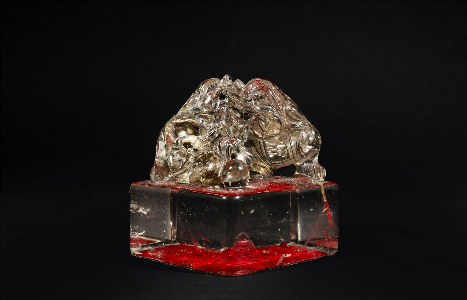 CHINESE ROCK CRYSTAL BEAST SEAL (1 of 5)