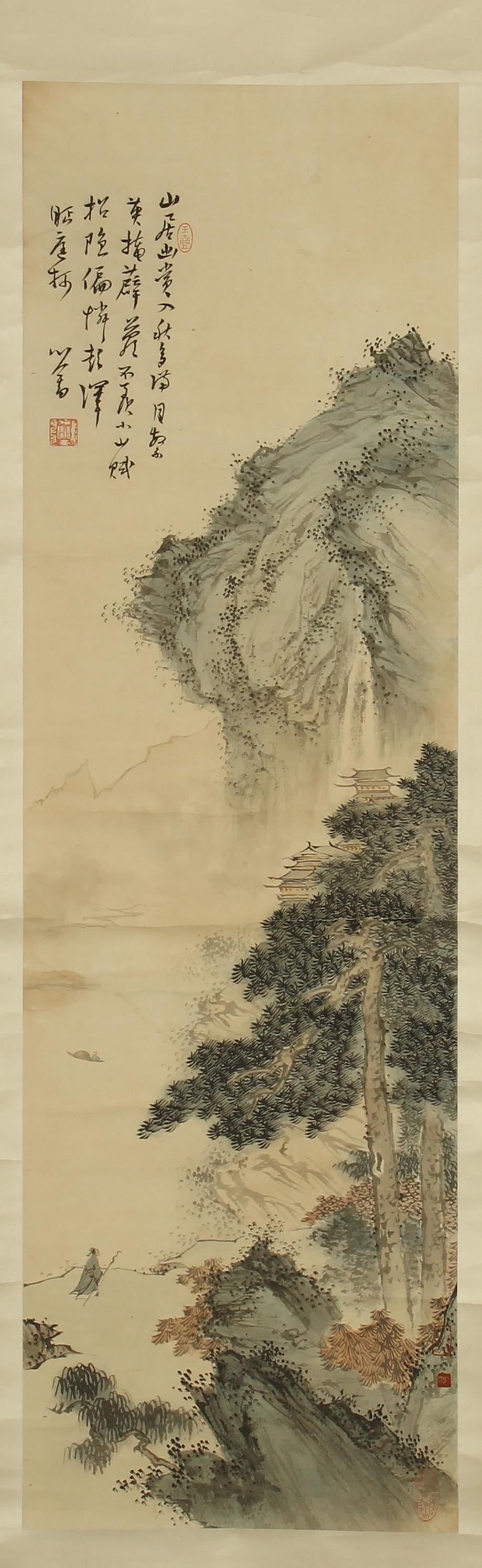 CHINESE SCROLL PAINTING OF MOUNTAIN VIEWS (1 of 11)