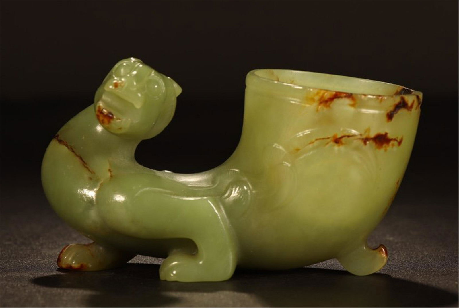 CHINESE YELLOW JADE BEAST JUE CUP (1 of 9)