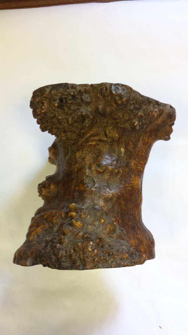 CHINESE ROOT CARVED BRUSH POT (1 of 6)